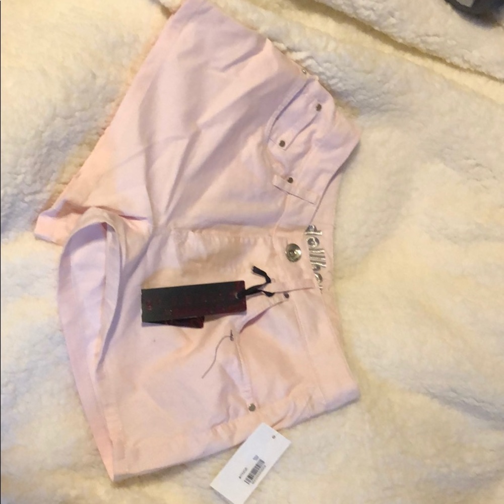 Light pink dollhouse shorts